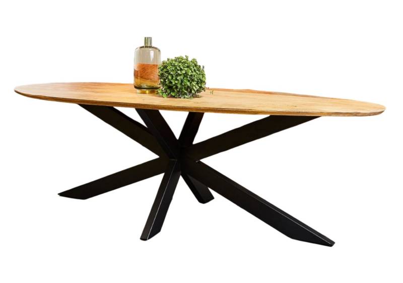 BENEDO MÖBEL Esstisch Esstisch Aloy Oval Mangoholz schwarzem Matrixgestelmoderner Holztisch (Vollmassiv, Verschiedene Größen), Mangoholz Lackiert BENEDO MÖBEL Esstisch Esstisch Aloy Oval Mangoholz schwarzem Matrixgestelmoderner Holztisch (Vollmassiv, Verschiedene Größen), Mangoholz Lackiert von BENEDO MÖBEL