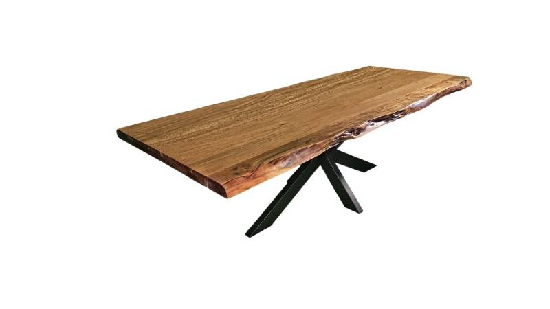 BENEDO MÖBEL Baumkantentisch Akazie massiv mit 5,5 cm Platte & Baumkante – jedes Stück ein Unikat von BENEDO MÖBEL