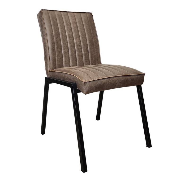 BENEDO MÖBEL Esszimmerstuhl Molly – Bull Brown 15 Eco-Leder & schwarzes Gestell, 52 x 65 x 88 cm von BENEDO MÖBEL