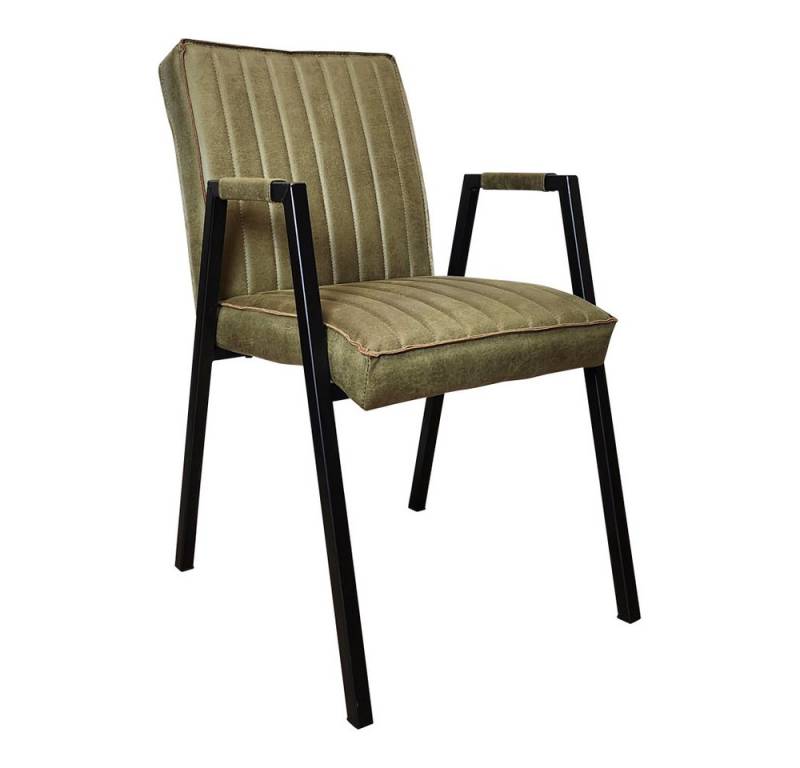 BENEDO MÖBEL Esszimmerstuhl Molly Mosgrün 52x65x88 cm, Stuhl Eco-Leder & schwarzem Gestell von BENEDO MÖBEL