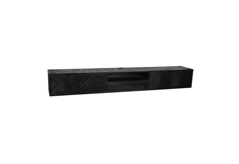 BENEDO MÖBEL Lowboard Schwebend Norhaven Black (Vollmassiv Mango, 1 TV-Schrank), Push to Open Funktion von BENEDO MÖBEL