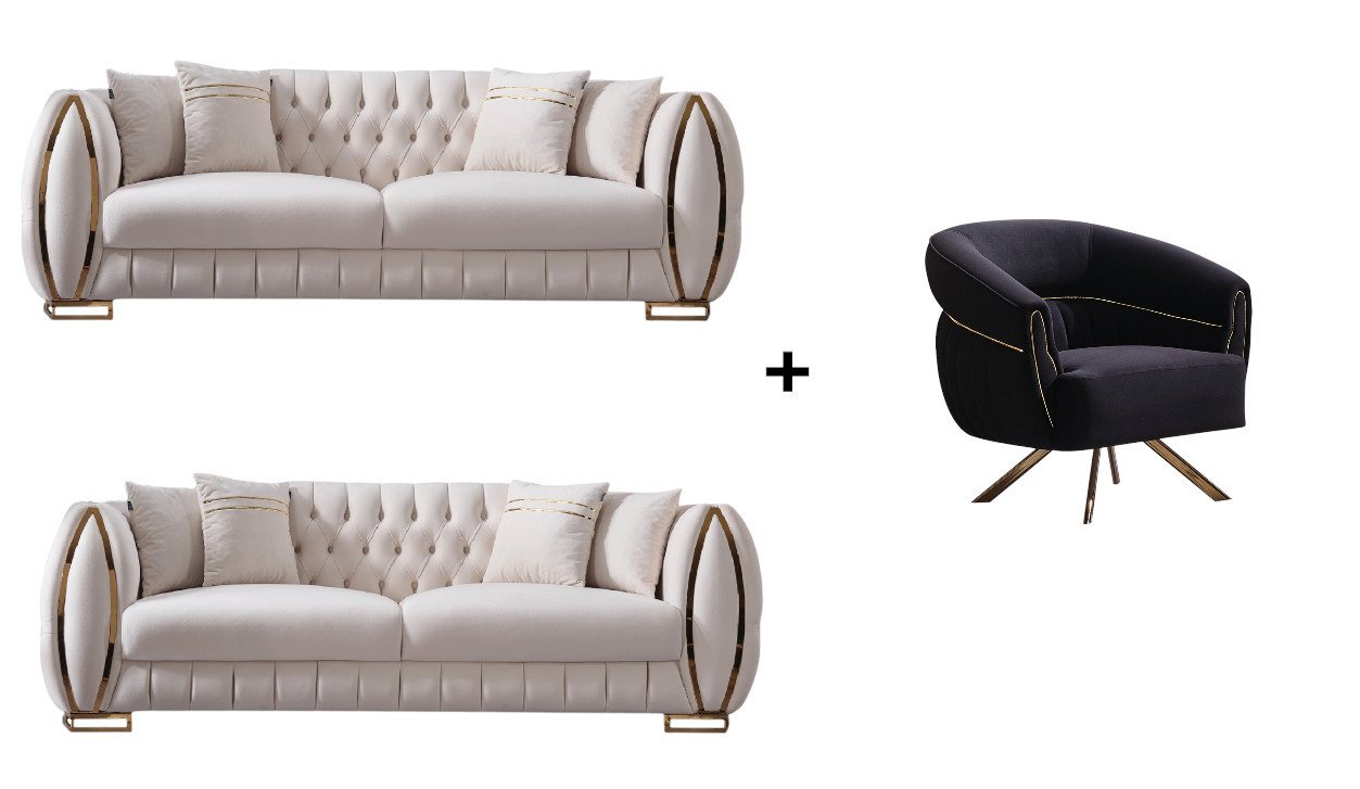 BENEDO MÖBEL Polstergarnitur Luana Sofa Handarbeit Massivholz Hochwertiger Stoff BENEDO MÖBEL Polstergarnitur Luana Sofa Handarbeit Massivholz Hochwertiger Stoff von BENEDO MÖBEL