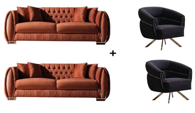 BENEDO MÖBEL Polstergarnitur Luana Sofa Handarbeit Massivholz Hochwertiger Stoff BENEDO MÖBEL Polstergarnitur Luana Sofa Handarbeit Massivholz Hochwertiger Stoff von BENEDO MÖBEL