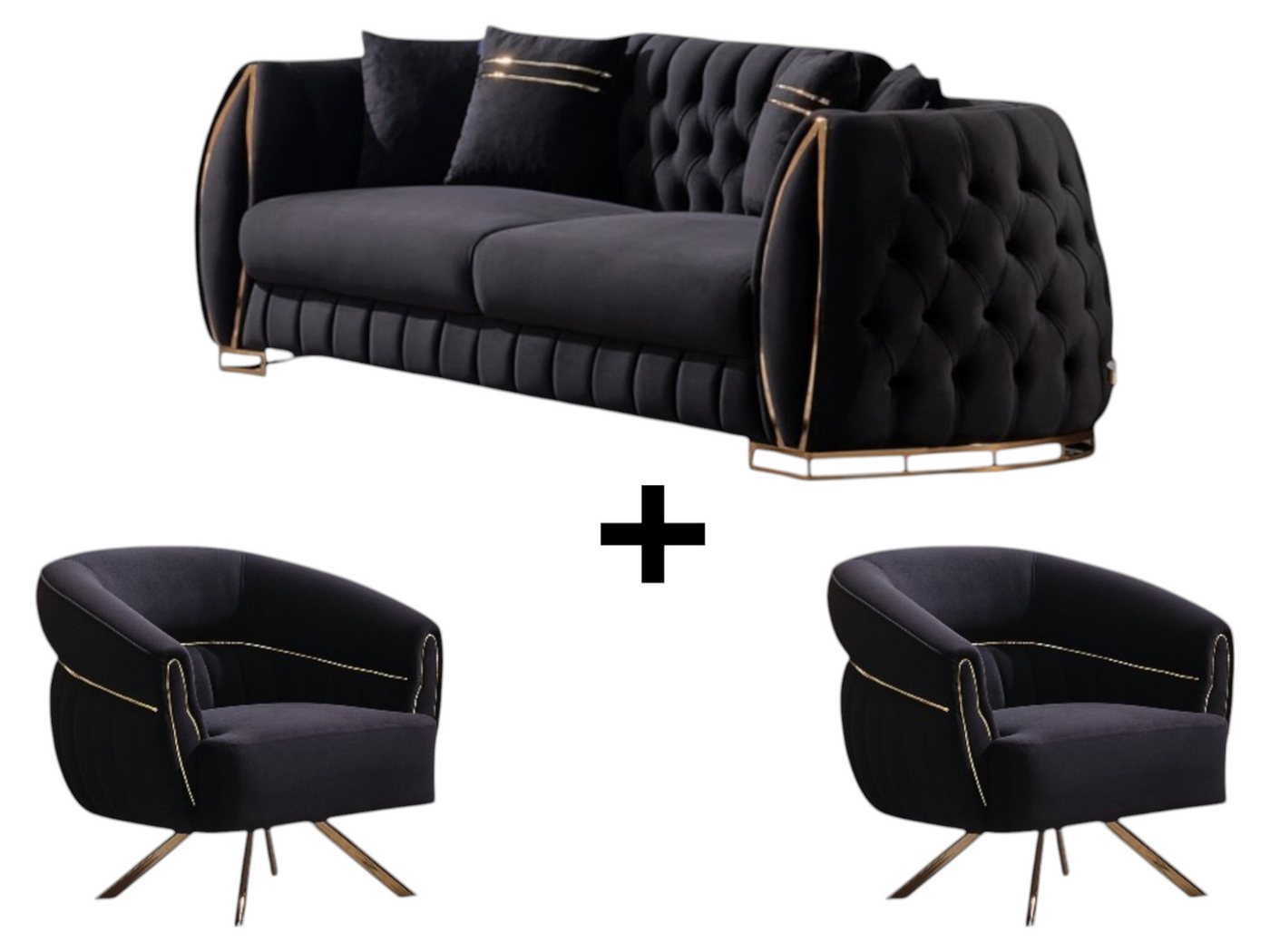 BENEDO MÖBEL Polstergarnitur Luana Sofa Handarbeit Massivholz Hochwertiger Stoff, (Handmade, Verschiedene Ausführungen) BENEDO MÖBEL Polstergarnitur Luana Sofa Handarbeit Massivholz Hochwertiger Stoff, (Handmade, Verschiedene Ausführungen) von BENEDO MÖBEL
