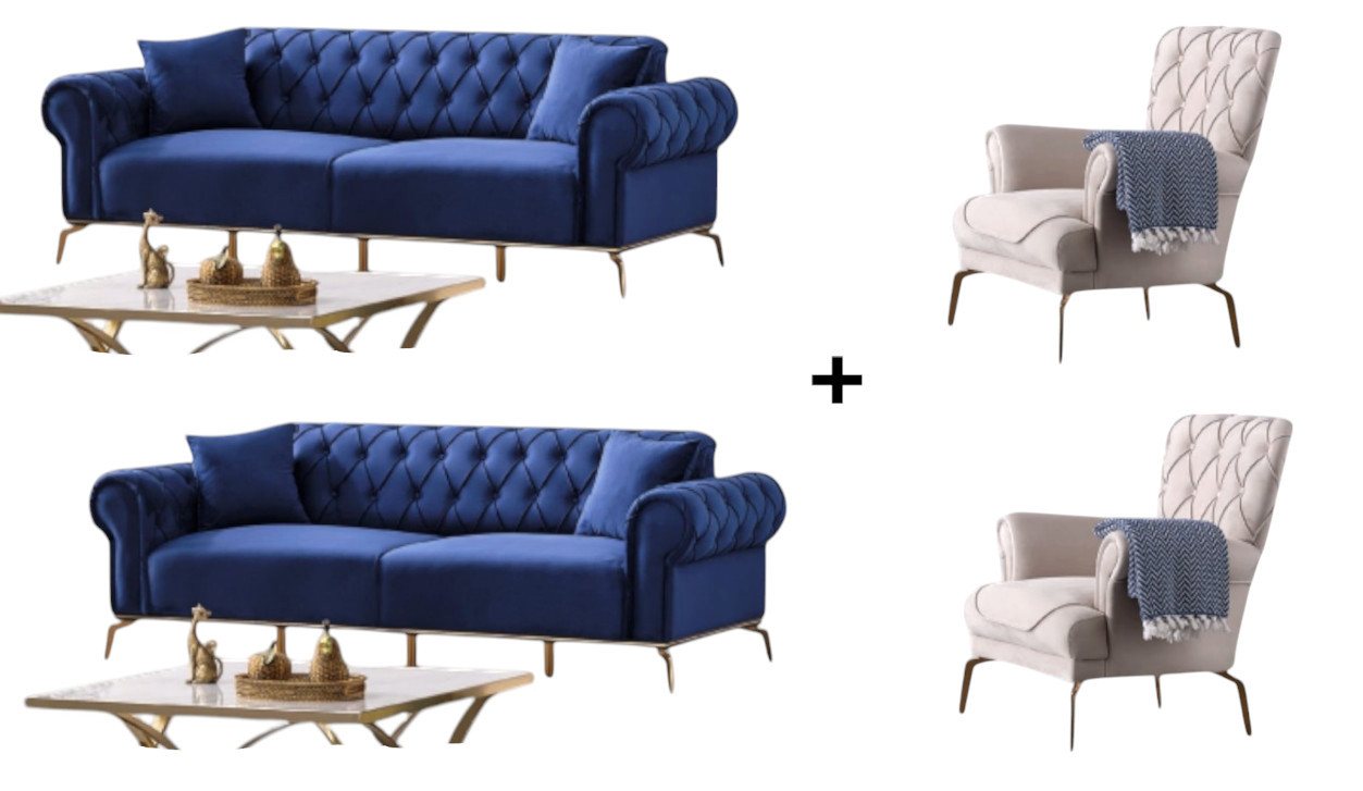 BENEDO MÖBEL Polstergarnitur Marino Sofa Handarbeit Massivholz Hochwertiger Stoff BENEDO MÖBEL Polstergarnitur Marino Sofa Handarbeit Massivholz Hochwertiger Stoff von BENEDO MÖBEL