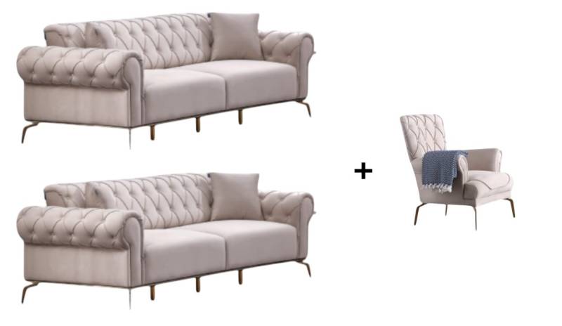 BENEDO MÖBEL Polstergarnitur Marino Sofa Handarbeit Massivholz Hochwertiger Stoff, (Handmade maximalem Komfort, Verschiedene Ausführungen), Schlaffunktion, Inkl. Kissen, Hochwertige Materialien Handarbeit von BENEDO MÖBEL