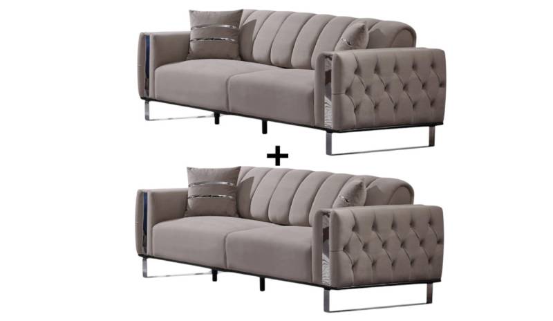 BENEDO MÖBEL Polstergarnitur Zena Sofa Handarbeit Massivholz Hochwertiger Stoff von BENEDO MÖBEL