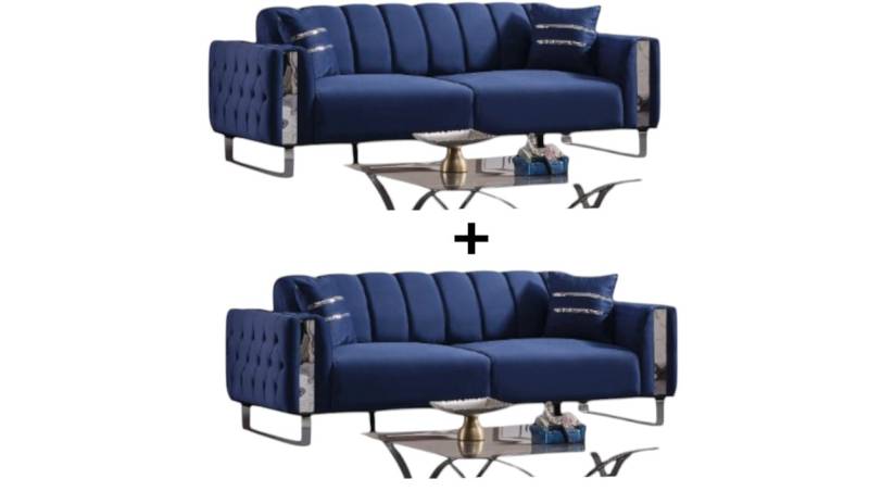 BENEDO MÖBEL Polstergarnitur Zena Sofa Handarbeit Massivholz Hochwertiger Stoff von BENEDO MÖBEL