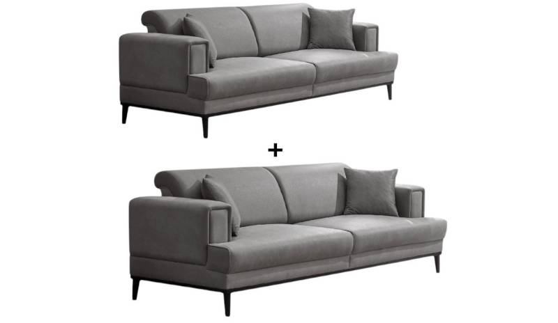 BENEDO MÖBEL Polstergarnitur Zeus Sofa Handarbeit Massivholz Hochwertiger Stoff von BENEDO MÖBEL