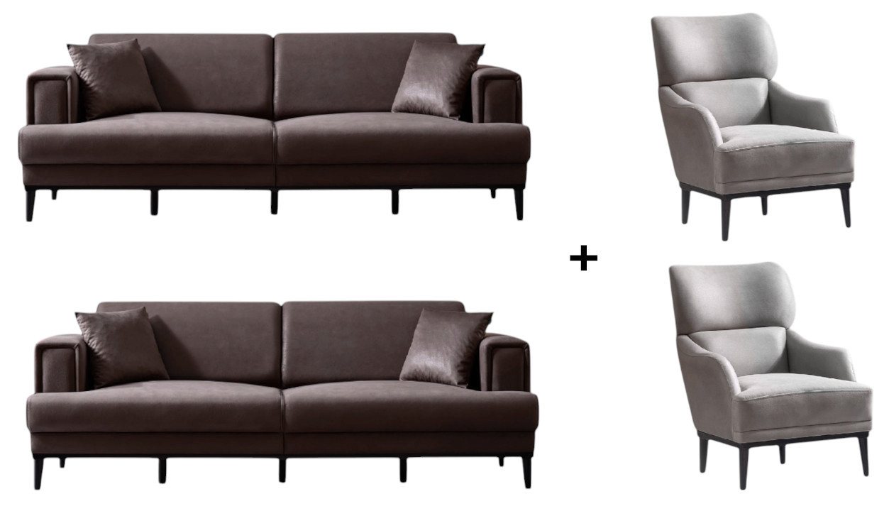 BENEDO MÖBEL Polstergarnitur Zeus Sofa Handarbeit Massivholz Hochwertiger Stoff BENEDO MÖBEL Polstergarnitur Zeus Sofa Handarbeit Massivholz Hochwertiger Stoff von BENEDO MÖBEL