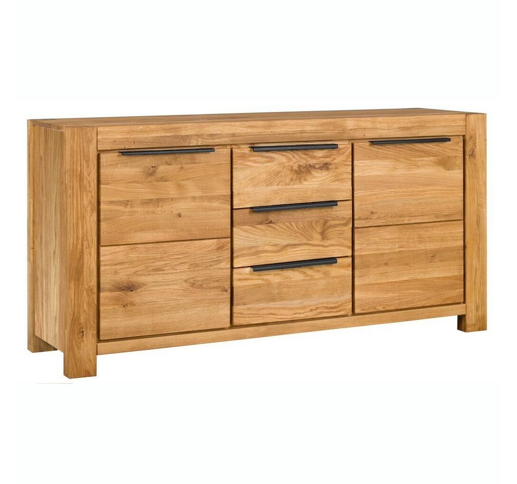 BENEDO MÖBEL Sideboard Wildeiche Sina Schubkästen Mittig von BENEDO MÖBEL