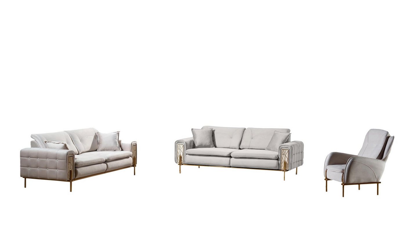 BENEDO MÖBEL Sofa PLATIN Couchgarnitur Stoff-Farben wählbar BENEDO MÖBEL Sofa PLATIN Couchgarnitur Stoff-Farben wählbar von BENEDO MÖBEL