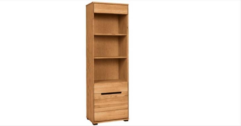 BENEDO MÖBEL Standvitrine LOLA Eiche teilmassiv furniert – 1 Tür & 3 Einlegeböden, B63 H197“ von BENEDO MÖBEL