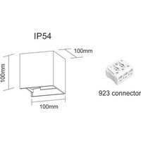 IP54 6,8 w schwarze LED-Wandleuchte mit verstellbaren Lamellen 4000 k von BENEITO FAURE
