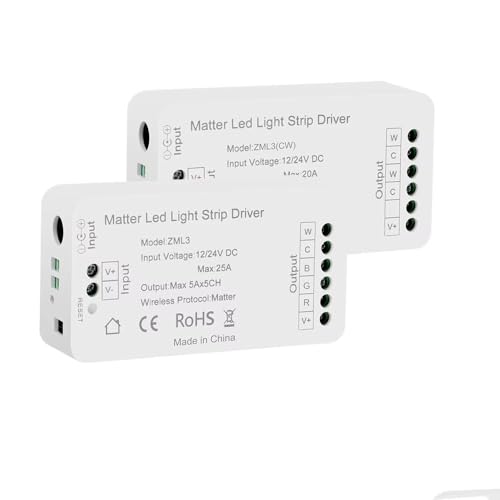 BENEXMART Matter Over WiFi LED-Licht-Streifenlicht-Controller, CW, Smart-LED-Treiber, unterstützt Alexa, Google Home App-Steuerung BENEXMART Matter Over WiFi LED-Licht-Streifenlicht-Controller, CW, Smart-LED-Treiber, unterstützt Alexa, Google Home App-Steuerung von BENEXMART