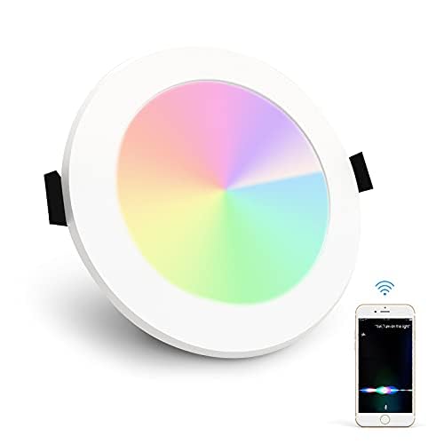 BENEXMART Apple Homekit Smart LED Downlight 2.5 3.5 4 6 Zoll Runde Deckenleuchte RGBCW Dimmbarer Spotlight Siri Alexa Google Home (3.5 Zoll-10W) von BENEXMART