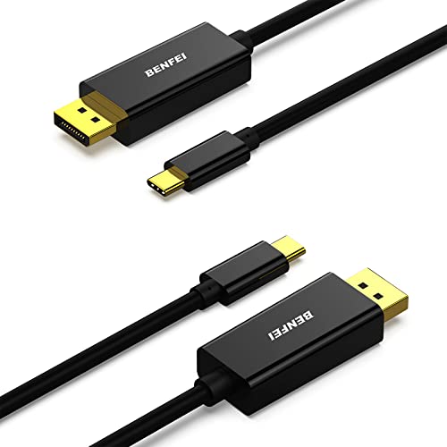 BENFEI Cavo USB C a DisplayPort 1.4 1,8M (8K@60Hz 30Hz, 4k@240Hz 165Hz 144Hz 120Hz HDR VRR), 2 Confezioni USB C [Thunderbolt 4/3] a DP 1.4 per iPhone 15 Pro/Max MacBook Pro/Air 2023 iMac S23 von BENFEI