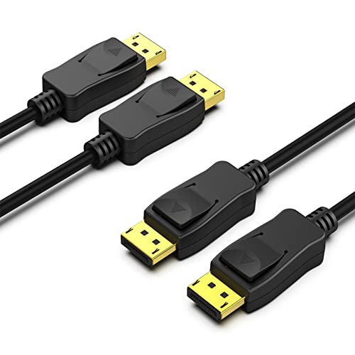 BENFEI [VESA zertifiziert] DisplayPort DP 1.2 Kabel 3M 4K, 2 Stück DisplayPort auf DisplayPort Kabel 4K@60Hz 2K@165Hz/144Hz/120Hz, geeignet für PC Monitor Gaming-Grafikkarte von BENFEI