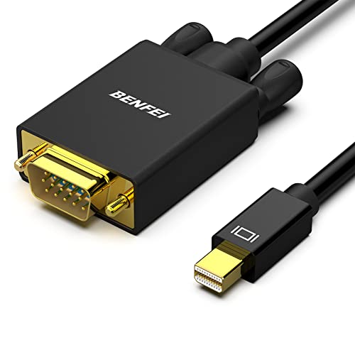 BENFEI Mini DisplayPort auf VGA, 1,8m Vergoldet 1080P Mini DisplayPort(Thunderbolt) zu VGA Kabel für MacBook, Surface Pro usw. von BENFEI