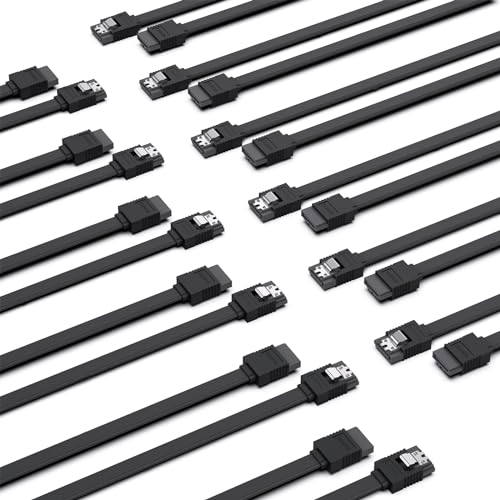BENFEI SATA III Kabel, 12 Stück, 6Gbps, gerade, HDD- SDD-Datenkabel mit Arretierung, 45,7 cm für SATA HDD, SSD, CD-Treiber, CD-Writer BENFEI SATA III Kabel, 12 Stück, 6Gbps, gerade, HDD- SDD-Datenkabel mit Arretierung, 45,7 cm für SATA HDD, SSD, CD-Treiber, CD-Writer von BENFEI