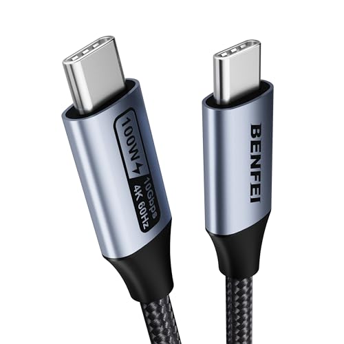 BENFEI USB C Monitor Kabel 4K@60Hz 0.9M,USB C VideoKabel,100W 20V/5A PD Schnellladung,10Gbps USB 3.2 Gen2 Datenkabelkompatibel mit Thunderbolt 4/3 iPad Pro Display SSD BENFEI USB C Monitor Kabel 4K@60Hz 0.9M,USB C VideoKabel,100W 20V/5A PD Schnellladung,10Gbps USB 3.2 Gen2 Datenkabelkompatibel mit Thunderbolt 4/3 iPad Pro Display SSD von BENFEI