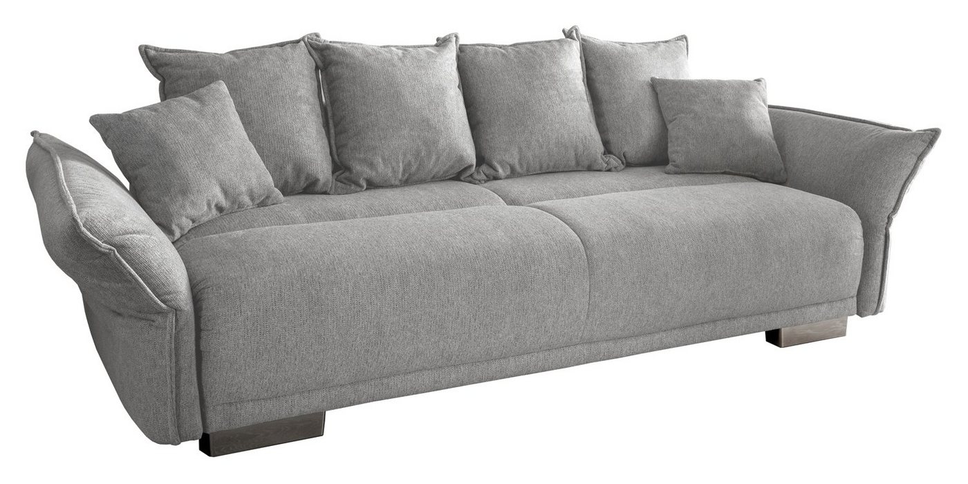 BENFORMATO HOME COLLECTION Big-Sofa PERA, Hellgrau, Stoffbezug, BxHxT 242 x 90 x 131 cm, mit Bettkasten und Schlaffunktion von BENFORMATO HOME COLLECTION