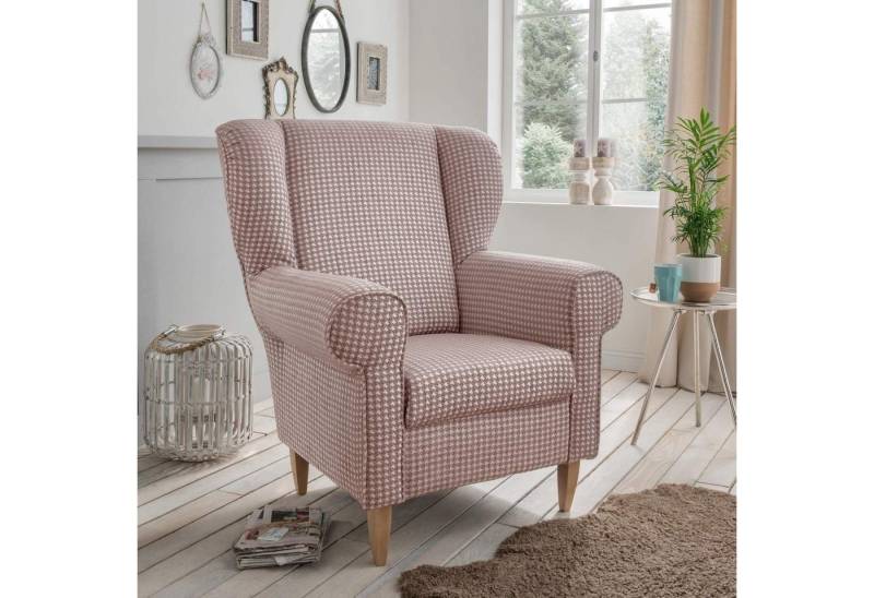 BENFORMATO HOME COLLECTION Loungesessel Polstersessel Ohrensessel AVERSA Stoff Talento Flamingo von BENFORMATO HOME COLLECTION