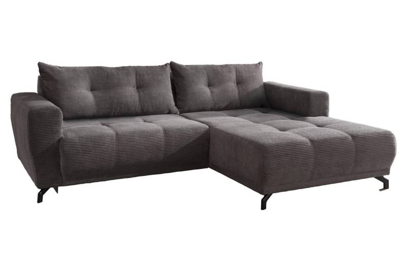 Sofa ABRUZZI, B 246 x H 80 x T 177 cn, Grau, Cordbezug, mit elektrischer Sitztiefenverstellung Sofa ABRUZZI, B 246 x H 80 x T 177 cn, Grau, Cordbezug, mit elektrischer Sitztiefenverstellung von OTTO
