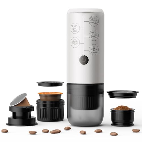 BENFUCHEN 3-in-1 Portable Espresso Machine With NO Heating Function, Type-C Charging Electric Espresso Maker, 17 Bar Mini Coffee Maker For NESPRESSO/DolceGusto pods & Ground Coffee On the Go, White BENFUCHEN 3-in-1 Portable Espresso Machine With NO Heating Function, Type-C Charging Electric Espresso Maker, 17 Bar Mini Coffee Maker For NESPRESSO/DolceGusto pods & Ground Coffee On the Go, White von BENFUCHEN