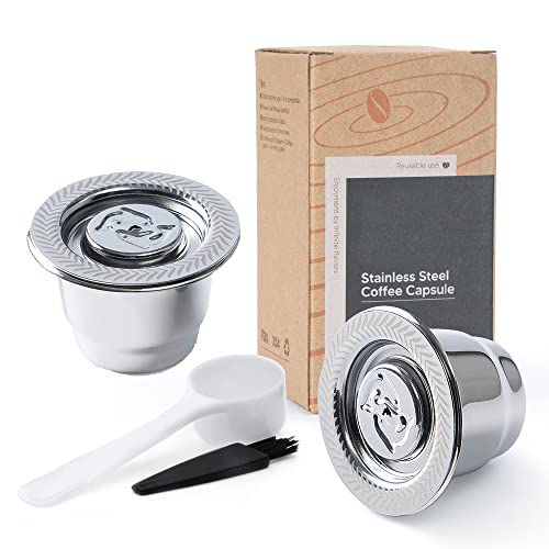 BENFUCHEN Kaffeekapseln à café réutilisables rechargeables espresso kapseln réutilisables espresso Pod Espresso Kapseln en acier inoxydable compatibles avec les cafetières Nespresso OriginalLine (2 BENFUCHEN Kaffeekapseln à café réutilisables rechargeables espresso kapseln réutilisables espresso Pod Espresso Kapseln en acier inoxydable compatibles avec les cafetières Nespresso OriginalLine (2 von BENFUCHEN