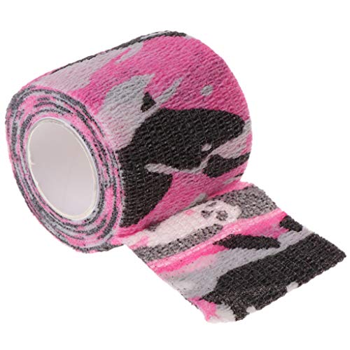 BENGKUI Tattoo Selbstklebende, Nicht gewebte, elastische Bandage Grip Tube Cover Wrap Sport Tape Pink Camouflage von BENGKUI