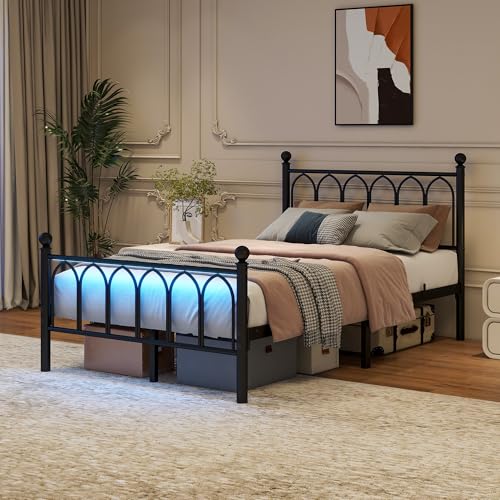 BENMWS 120x200cm,Metall Bettrahmen mit Kopf und Fußplatte, USB-Ladestation,Stahl Slat Unterstützung,Reichweite Unterbett-Speicher,Keine Box-Feder erforderlich,Schwarz BENMWS 120x200cm,Metall Bettrahmen mit Kopf und Fußplatte, USB-Ladestation,Stahl Slat Unterstützung,Reichweite Unterbett-Speicher,Keine Box-Feder erforderlich,Schwarz von BENMWS