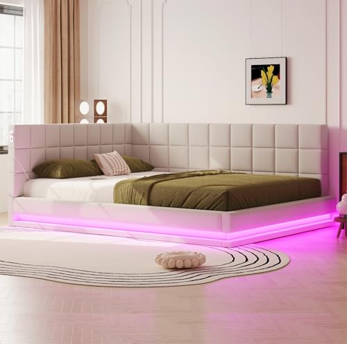Polsterbett,Schlafsofa,160x200cm,Multifunktionsbettmit LED Lichtleiste, USB Steckdose und Lattenrost, hautsympathischer Samtstoff Beige Polsterbett,Schlafsofa,160x200cm,Multifunktionsbettmit LED Lichtleiste, USB Steckdose und Lattenrost, hautsympathischer Samtstoff Beige von BENMWS