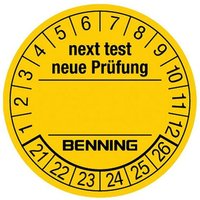 756212 Gelb (ø) 30 mm 30 mm 300 St. - Benning von BENNING