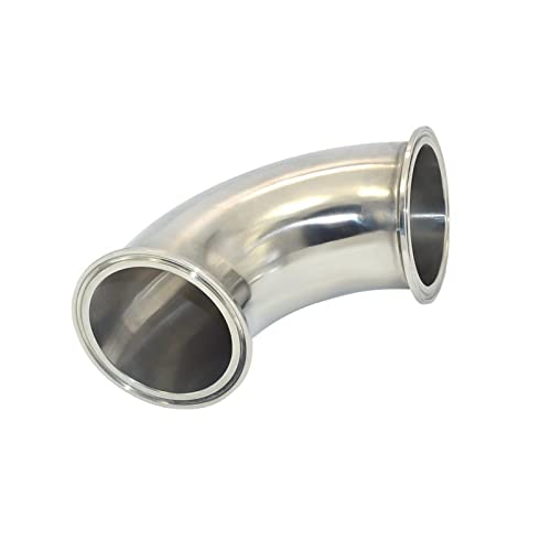 BENSOI 3/4" - 4"(19-102 mm) 90-Grad-Bogen Edelstahl 1,5 Tri-Clamp-Verbindungsrohrverschraubung (Color : 25mm x Ferrule 50.5) von BENSOI