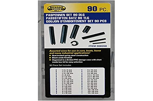 Clamping Sleeve / Dowel Pin Set 90 Pieces Black von Benson Tools