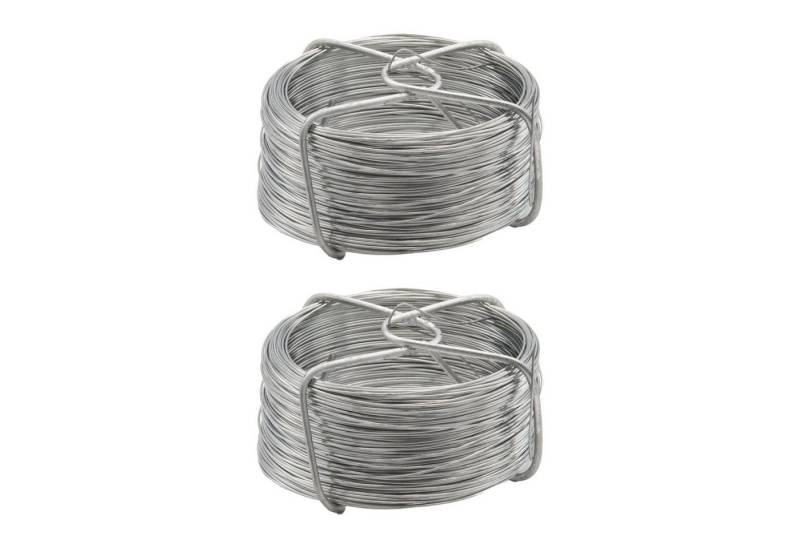 BENSON Bindedraht 80m Bindedraht Blumendraht Basteldraht 0,6mm Set, Wickeldraht, Gartendraht, Silber von BENSON
