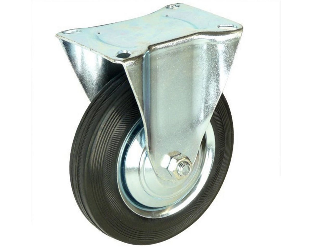 BENSON Lenkrolle Bockrolle 160mm Silber Transportrolle Stahlblech verzinkt Lenkrolle, Fadenschutz von BENSON