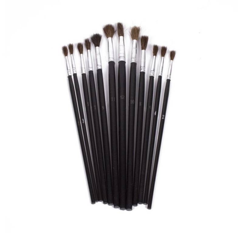 BENSON Malpinsel Benson Pinsel Set Paintbrush Set Kunst Malen Nylon 12 Stück von BENSON