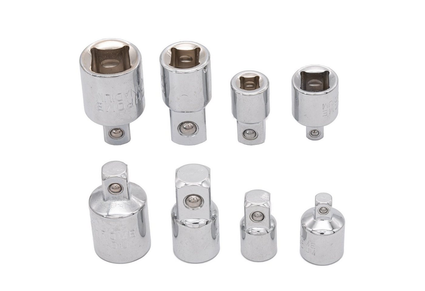 BENSON Steckschlüssel 4x Steckschlüssel Adapter Nuss 1/2 1/4" 3/8", Knarre, Aufsatz, Ratsche, Stecknuss" von BENSON