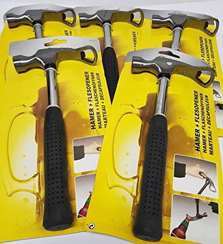 5x Hammer mit Bieröffner Feierabendhammer Flaschenöffner Öffner von Benson Tools