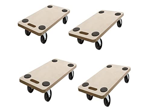 Rollbrett Set (4 Stück) Transportroller 59x29 cm bis 200kg von Benson Tools
