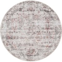 benuta Basic Waschbarer Teppich George - Creme/Taupe 160 cm Rund - Kunstfaser - Rund & im Style: Vintage, Elegant, Retro - Pflegeleicht für benuta Basic Waschbarer Teppich George - Creme/Taupe 160 cm Rund - Kunstfaser - Rund & im Style: Vintage, Elegant, Retro - Pflegeleicht für von BENUTA