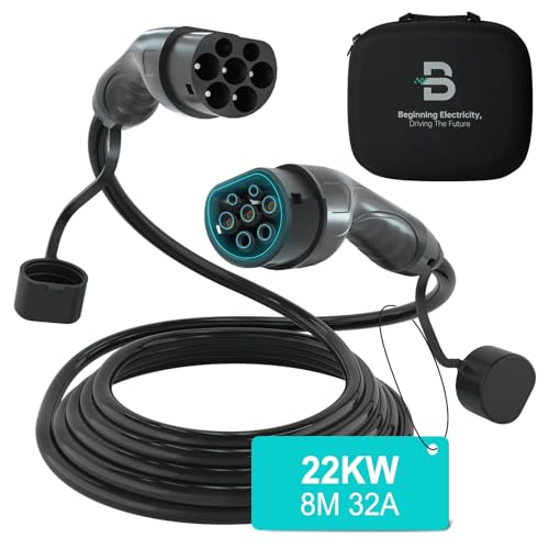 BENY Typ 2 22kW 32A, 8m Verlängerungskabel, für EV & PHEV, E-Auto Ladekabel mit Tragetasche, 3-Phasig, IP54, IEC 62196-2 BENY Typ 2 22kW 32A, 8m Verlängerungskabel, für EV & PHEV, E-Auto Ladekabel mit Tragetasche, 3-Phasig, IP54, IEC 62196-2 von BENY