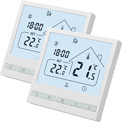 Beok Smart Thermostat 2er-Pack Heizungsthermostat Raumthermostat WiFi-Thermostat Intelligente Wandthermostat für Wassererwärmung Fußbodenheizung Kompatibel Alexa,Google Assistant Tuya APP 3A TOL47WIFI Beok Smart Thermostat 2er-Pack Heizungsthermostat Raumthermostat WiFi-Thermostat Intelligente Wandthermostat für Wassererwärmung Fußbodenheizung Kompatibel Alexa,Google Assistant Tuya APP 3A TOL47WIFI von BEOK CONTROLS
