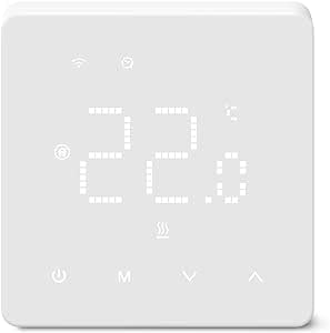 Beok Thermostat Heizung Digital Für Gaskessel, Thermostat Fussbodenheizung Smart WiFi Raumthermostat Kompatibel Alexa/Google Home/Tuya/Smart Life, 3A TGM50WIFI-WPB Weiß von BEOK CONTROLS