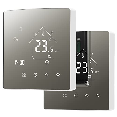 Beok Tuya Smart Thermostate Heizungsthermostat Raumthermostat WiFi-Thermostat Intelligente Wandthermostat für Wassererwärmung Fußbodenheizung Kompatibel Alexa,Google Assistant 3A TGR85WIFI-WP 2Stücke von BEOK CONTROLS