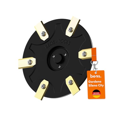 BEOS® Premium Mähroboter Tuning - Drehscheibe kompatible mit Gardena City - Messerteller für 6X Klingen - glasfaserverstärkte Messerscheibe – Ø 142 mm von BEOS