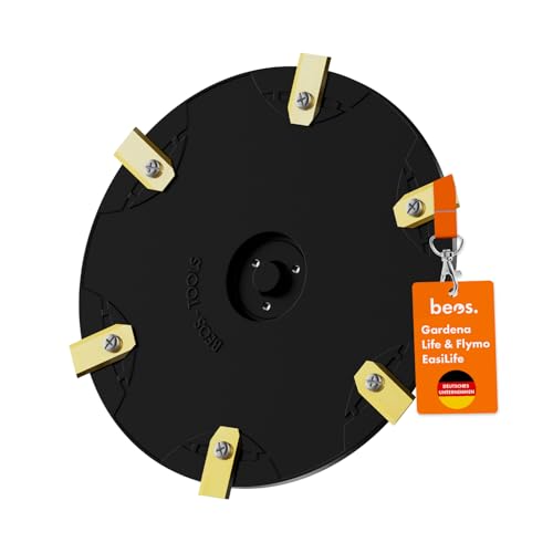 BEOS® Mähroboter Tuning - Drehscheibe kompatible mit Gardena Sileno Life & Sileno + | Flymo EasiLife - Messerteller für 6X Klingen - glasfaserverstärkte Messerscheibe – Ø 210 mm von BEOS
