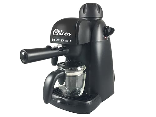 BEPER BC.002 Espresso Kaffeemaschine, 800 W, 4 Tassen, ABS, Schwarz von BEPER
